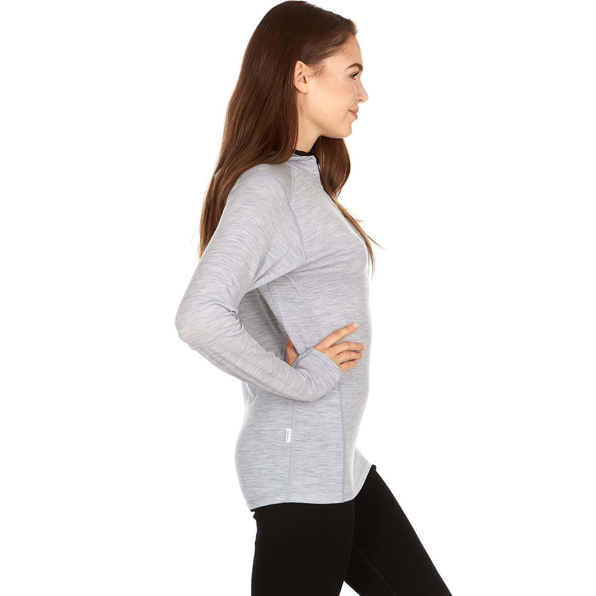 Microweight - Women's Wool 1/4 Zip Sun Hoodie Woolverino