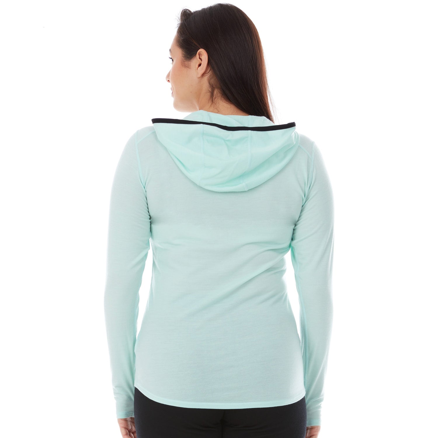 Microweight - Women's Wool 1/4 Zip Sun Hoodie Woolverino