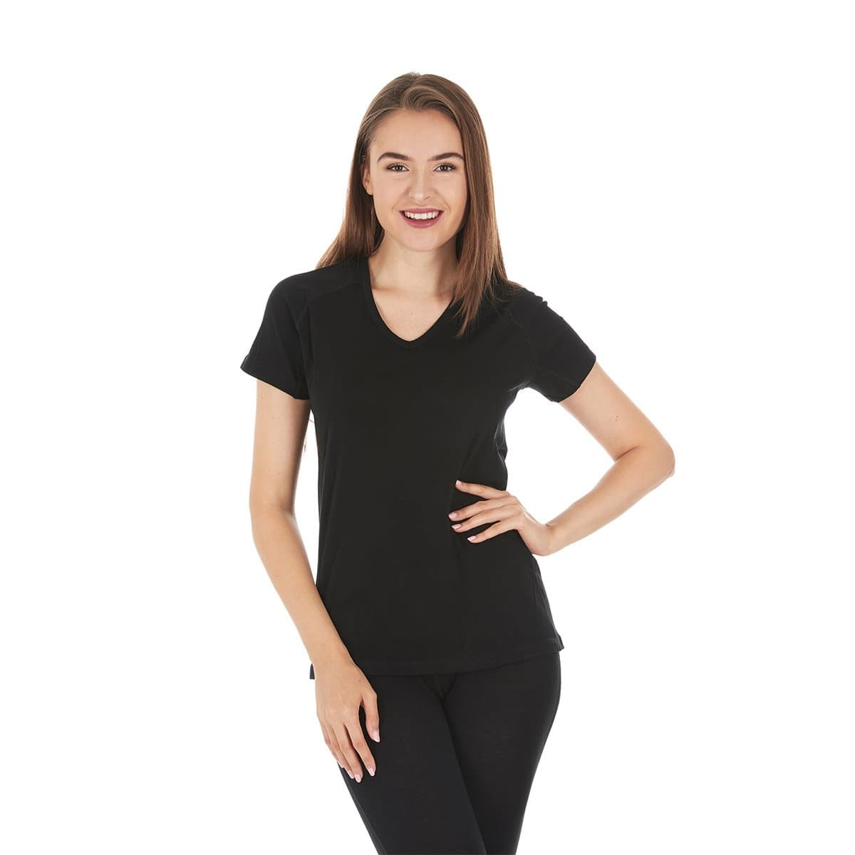 Microweight - Women's Wool V-Neck T-Shirt Woolverino