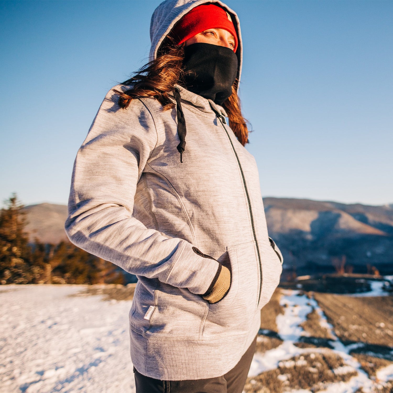Heavyweight - Women's Brushed Wool Hoodie Kodiak Fleece