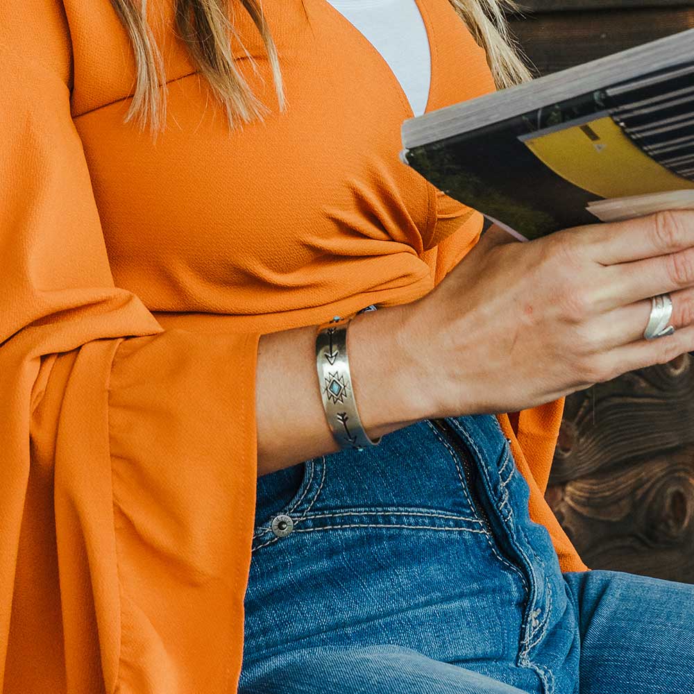 Only Forward Turquoise Silver Cuff