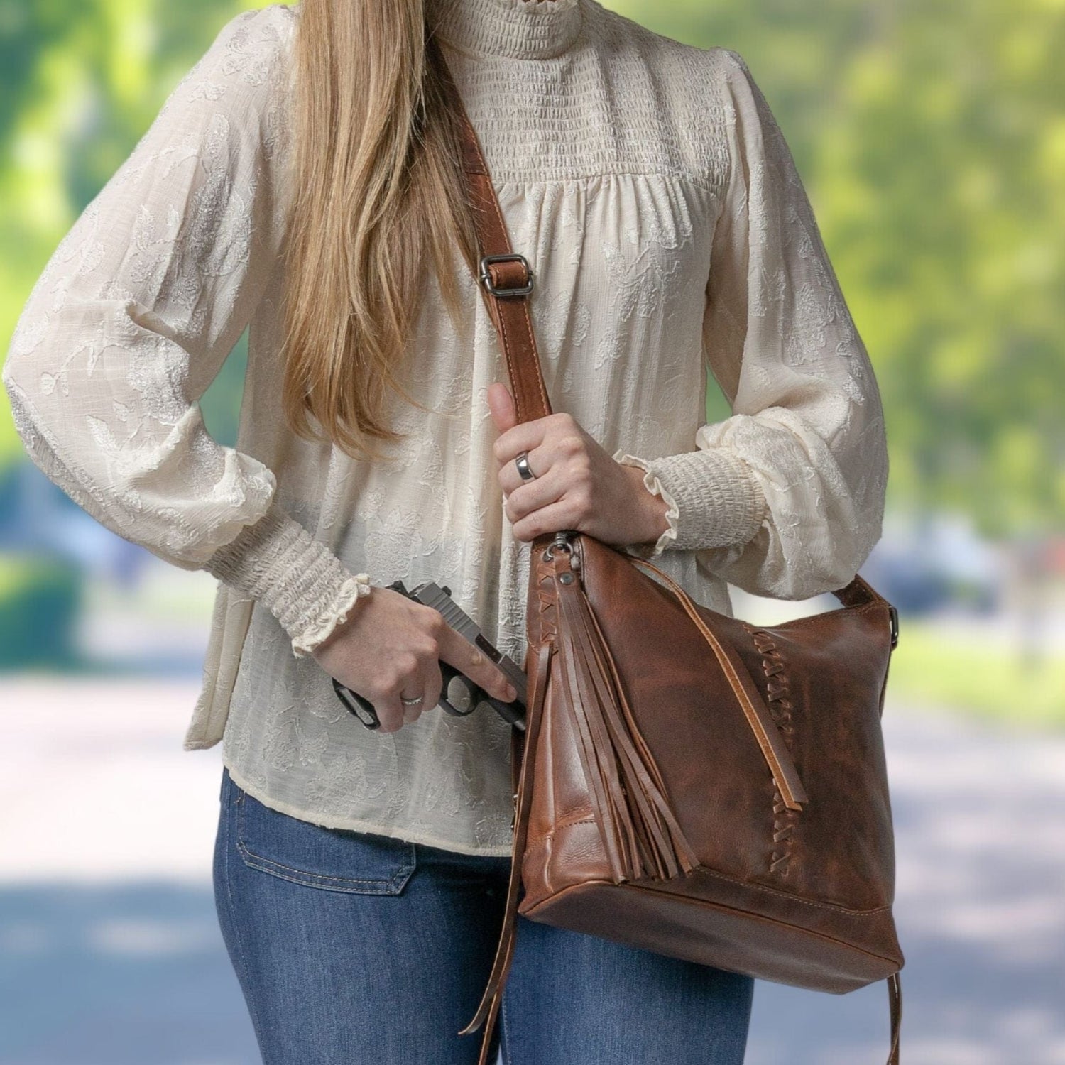 Concealed Carry Purse Blake Leather Crossbody by Lady Conceal