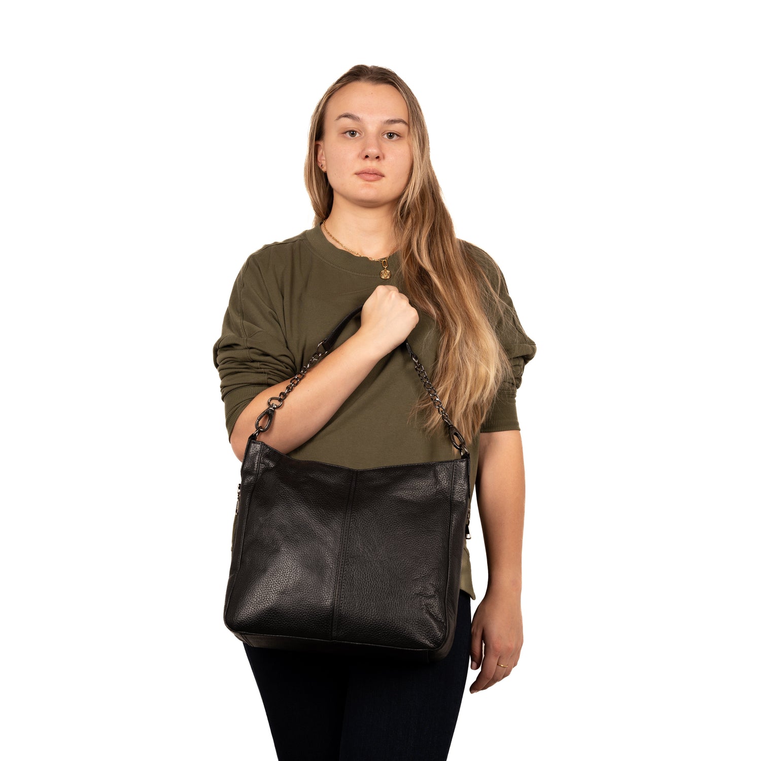 Concealed Carry Ava Leather Hobo by Lady Conceal