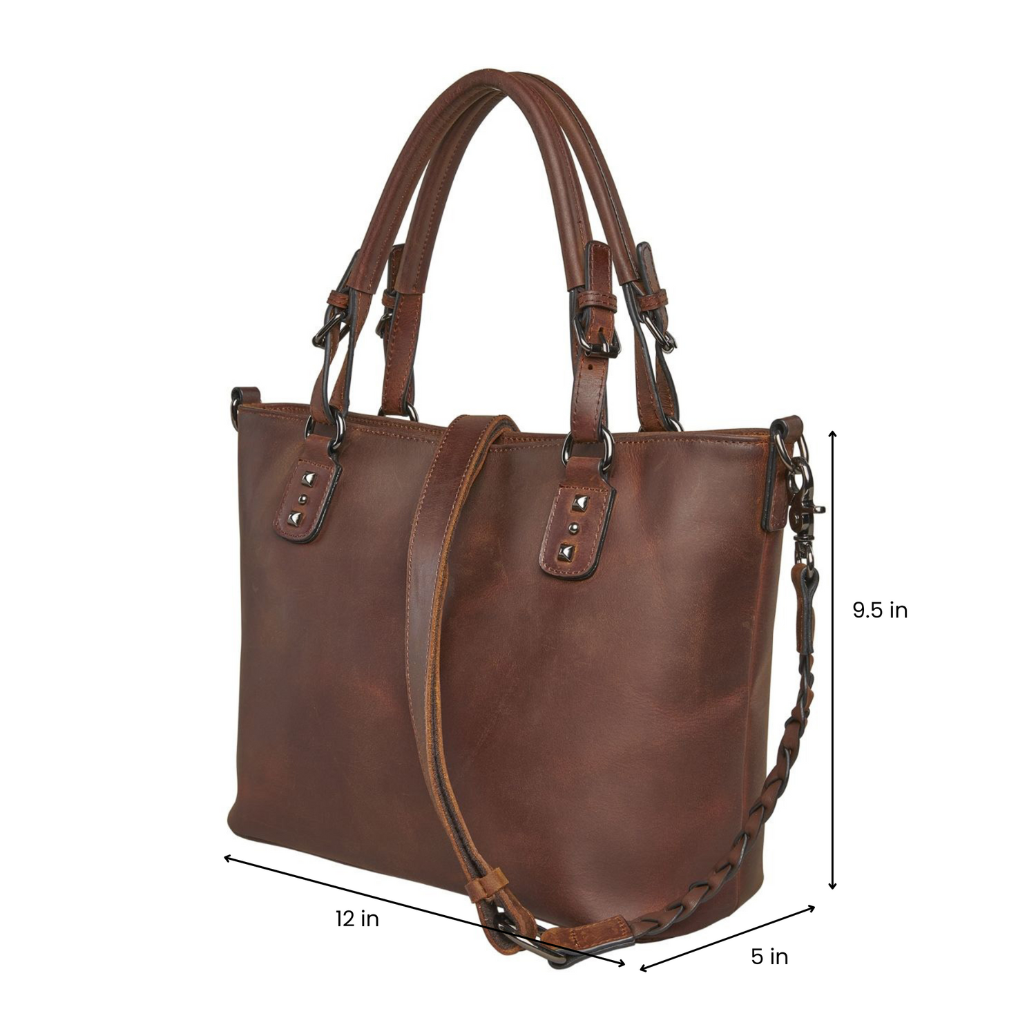 Concealed Carry Bailey Leather Satchel by Lady Conceal